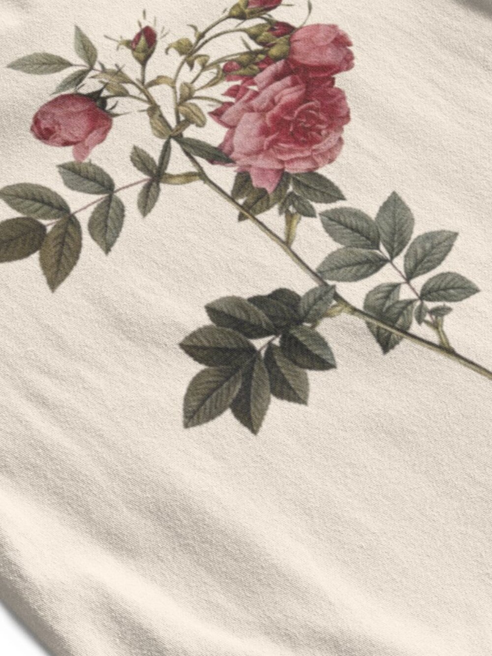 Rose Vintage Floral Print Short Sleeve Graphic Tee T-shirt S-XXL - Picture 2 of 5
